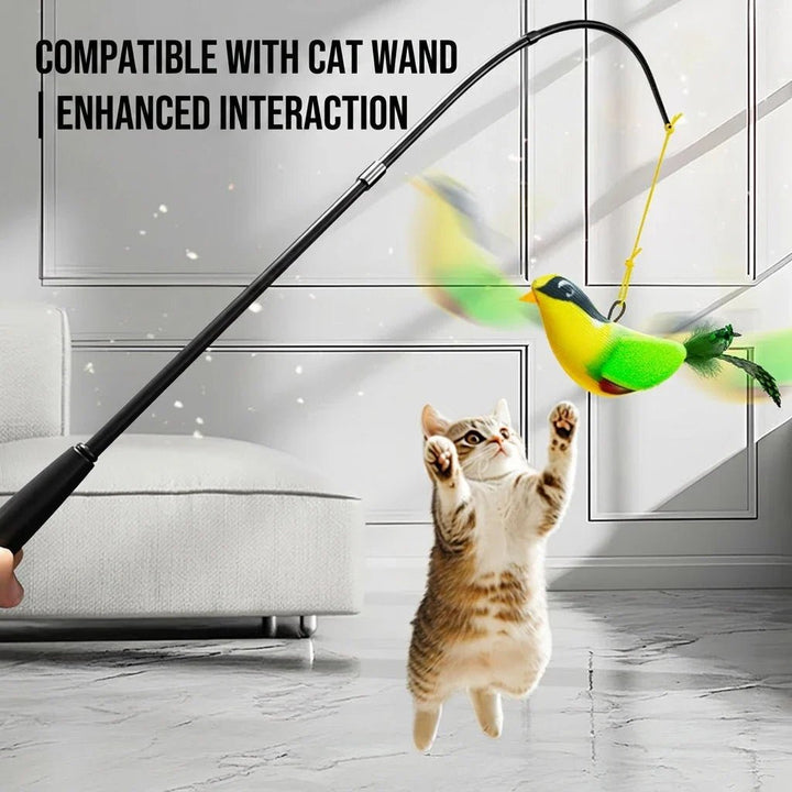 Bird attached to a separate wand toy
