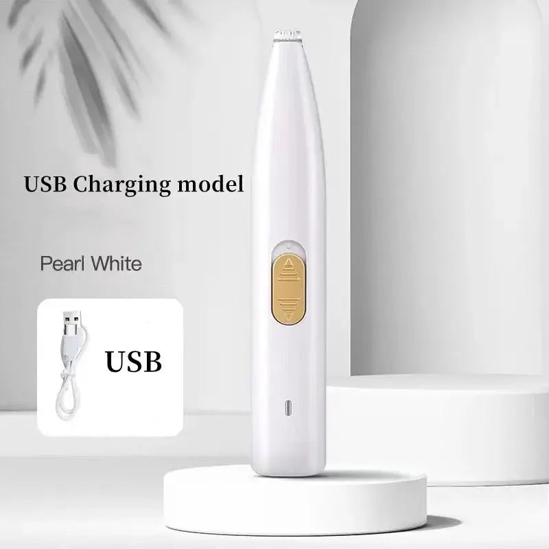 Electric Pet Trimmer for Cats & Dogs by Whisker House, pearl white USB charging model