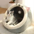 Gallery viewerに画像を読み込む, Deep Sleep Premium Foldable Washable Cat Cave Bed For All Pets With Secure Semi Closed Design For Anxiety Relief by Whisker House
