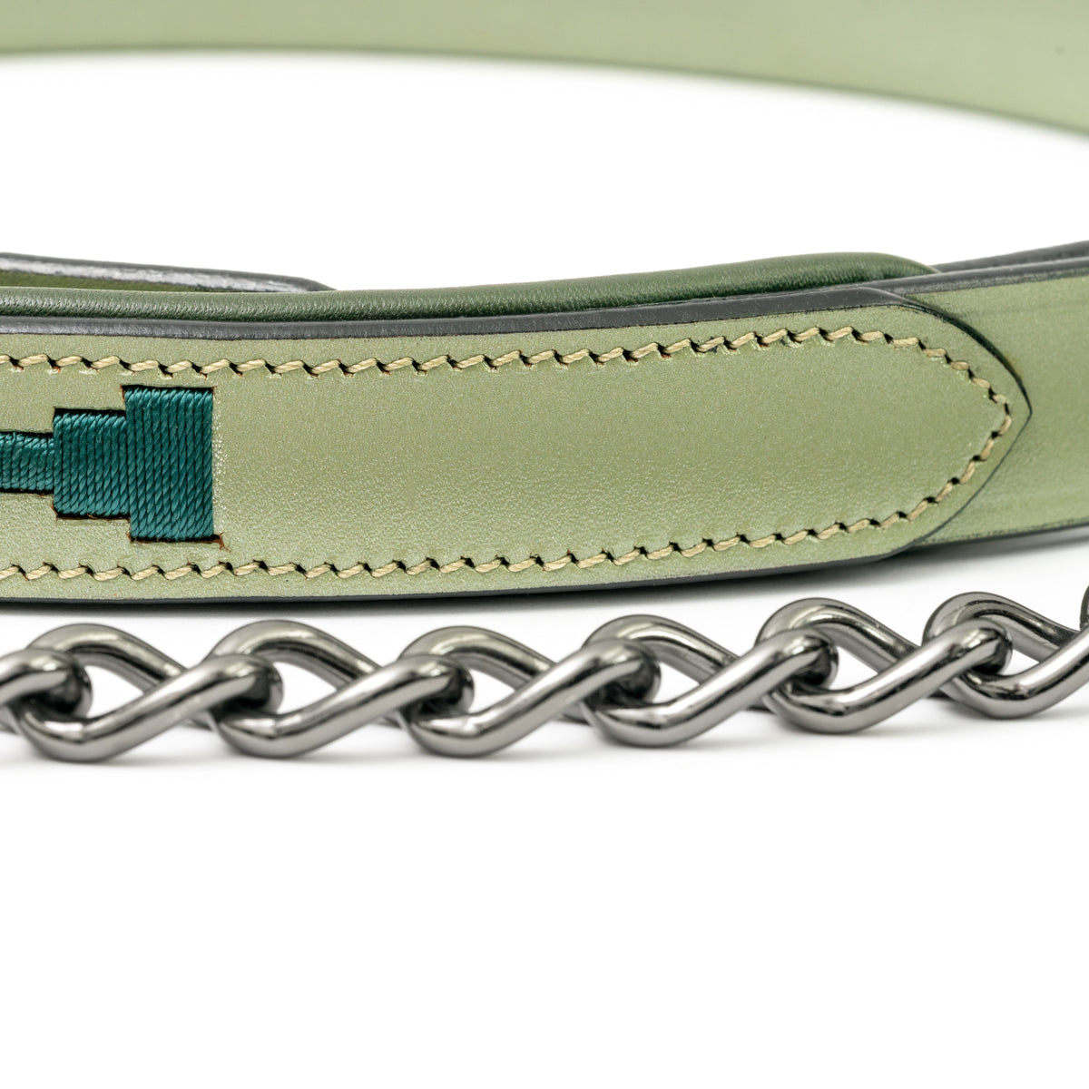 Halter Ego Sea Glass Leather Lead Shank, padded handle
