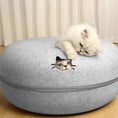 Bild in Galerie-Betrachter laden, Whisker House Felt Donut Cat Bed Dual Purpose Cat Tunnel Bed And Hideout Modern Sleep Solution For Indoor Cats by Whisker House
