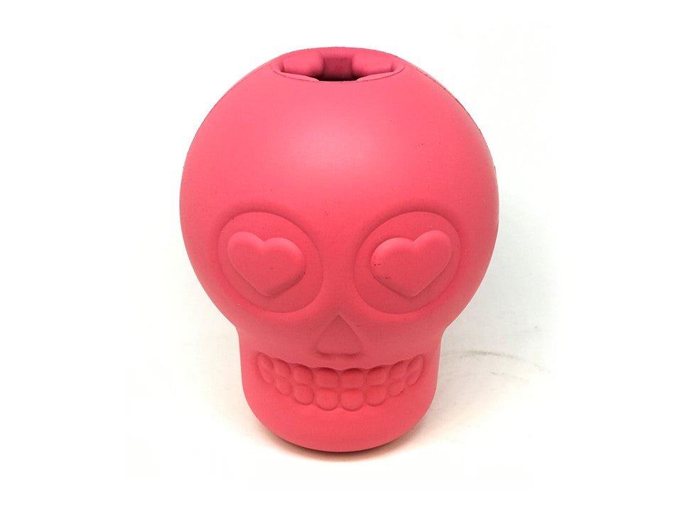 SodaPup Sugar Skull rubber dog treat dispenser in pink, view 8