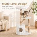 Load image into Gallery viewer, DirectDeals Solid Wood Cat Tree 41in with real branches and cozy bed
