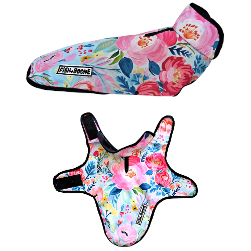 Fish+Boone Southern Bloom Waterproof Long-Body Dog Coat