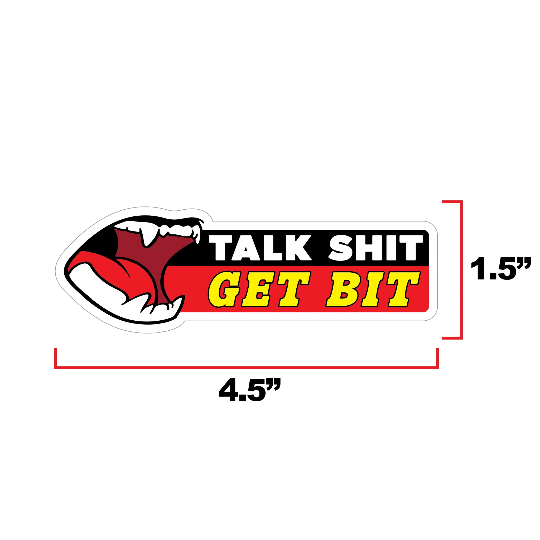 Talk Shit Get Bit Morale Patch 4.5x1.5 Embroidered Hook Fastener by kiloninerpets