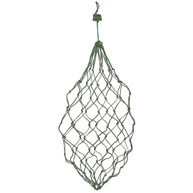 Gatsby Nylon Hay Net by StateLineTack; green nylon hay net featuring diamond mesh and a top hanging loop
