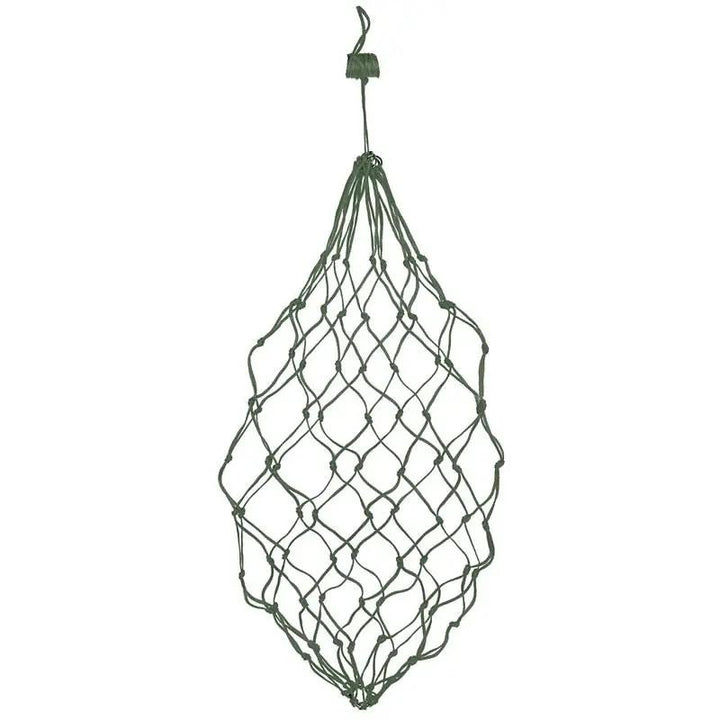 Gatsby Nylon Hay Net by StateLineTack; green nylon hay net featuring diamond mesh and a top hanging loop