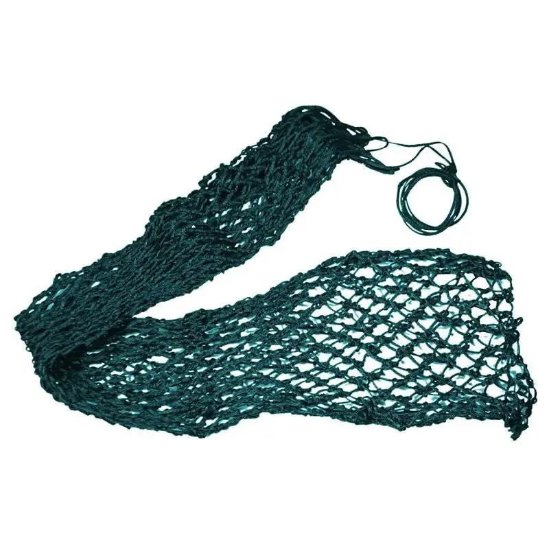 Gatsby Slow Feed Hay Net by StateLineTack, teal mesh hay bag.