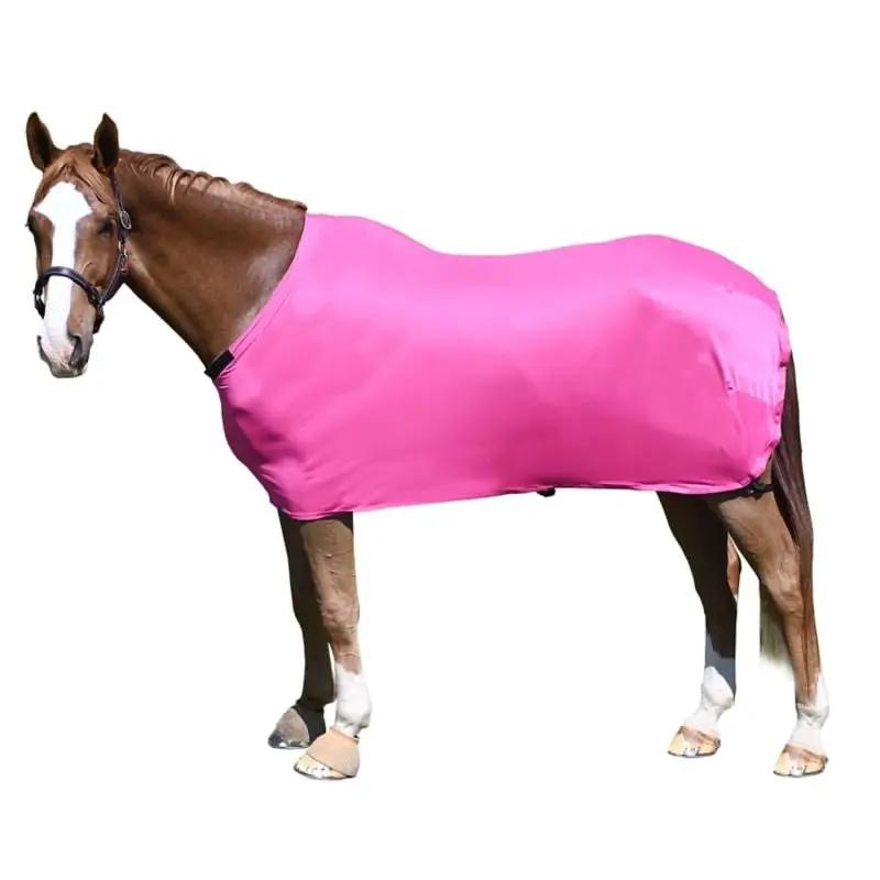 StretchX full sheet horse blanket by StateLineTack in bright pink Lycra