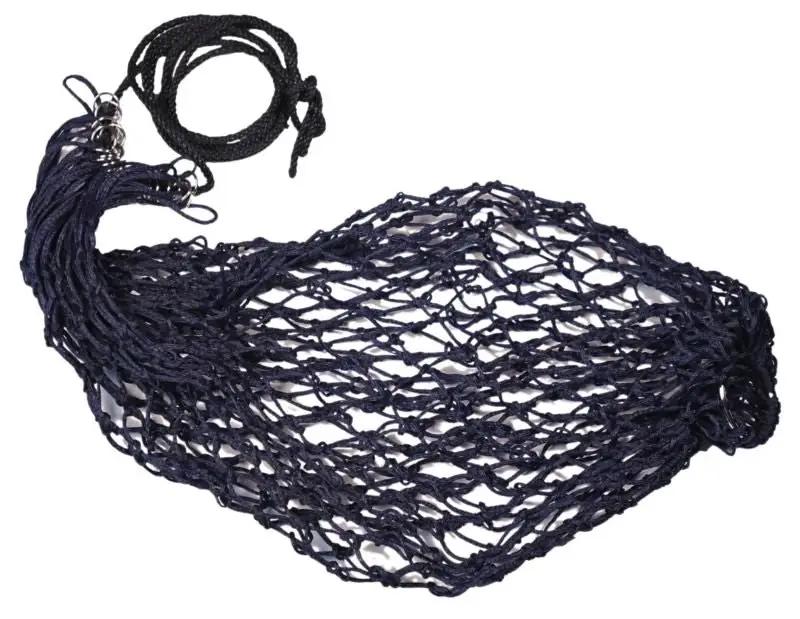 Gatsby Slow Feed Hay Net by StateLineTack, navy blue rope net, 32-inch size