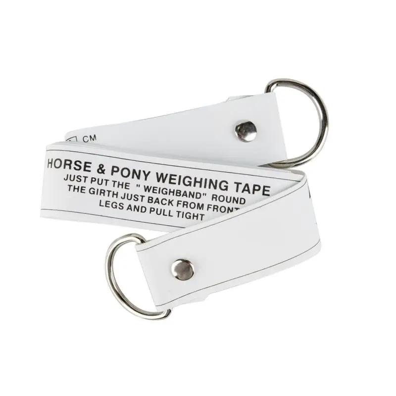 Gatsby Horse WeightHeight Tape by StateLineTack, white horse weighing tape with metal rings
