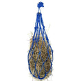 Bild in Galerie-Betrachter laden, Gatsby Cotton Rope Hay Net 42in, blue cotton rope netting filled with hay.
