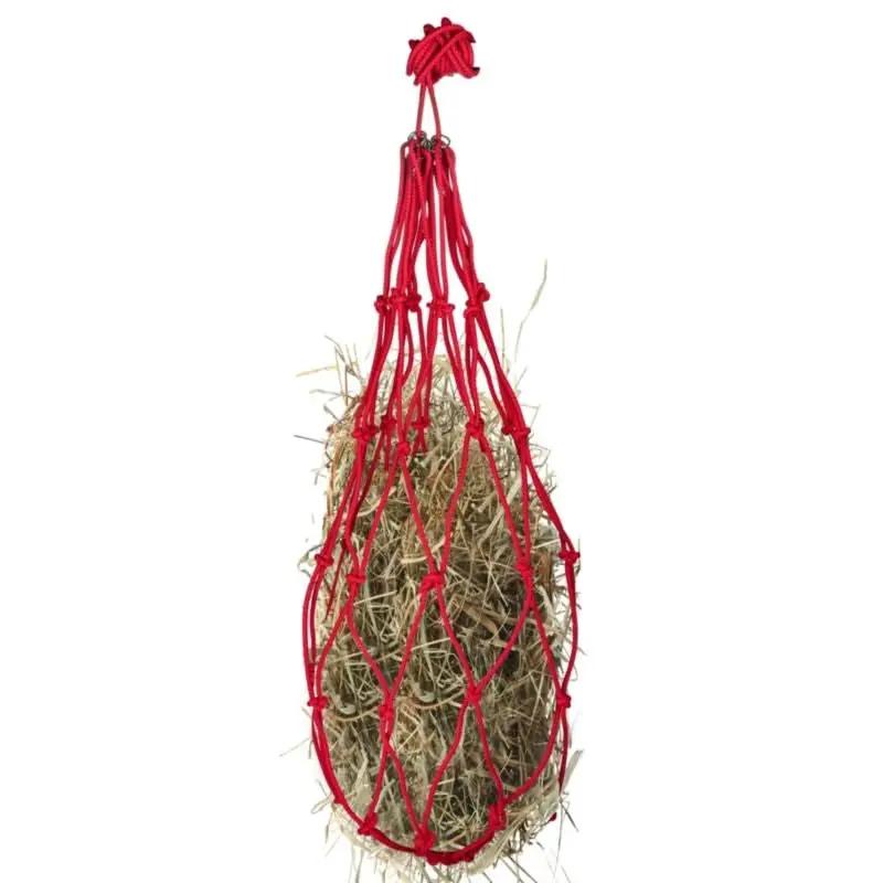Gatsby Cotton Rope Hay Net 42in by StateLineTack, red cotton rope hay bag