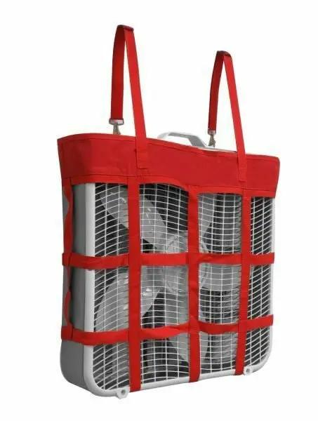 Gatsby nylon box fan holder for the stable, red carrier with top handles