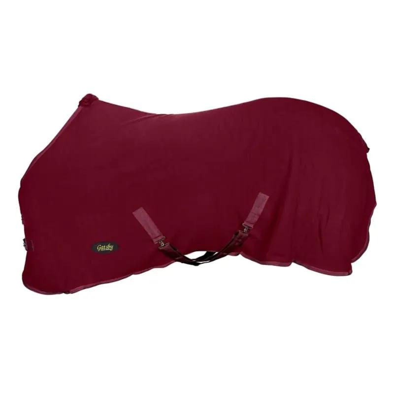 Gatsby Premium Fleece Dress Sheet by StateLineTack, maroon fleece horse blanket with adjustable straps