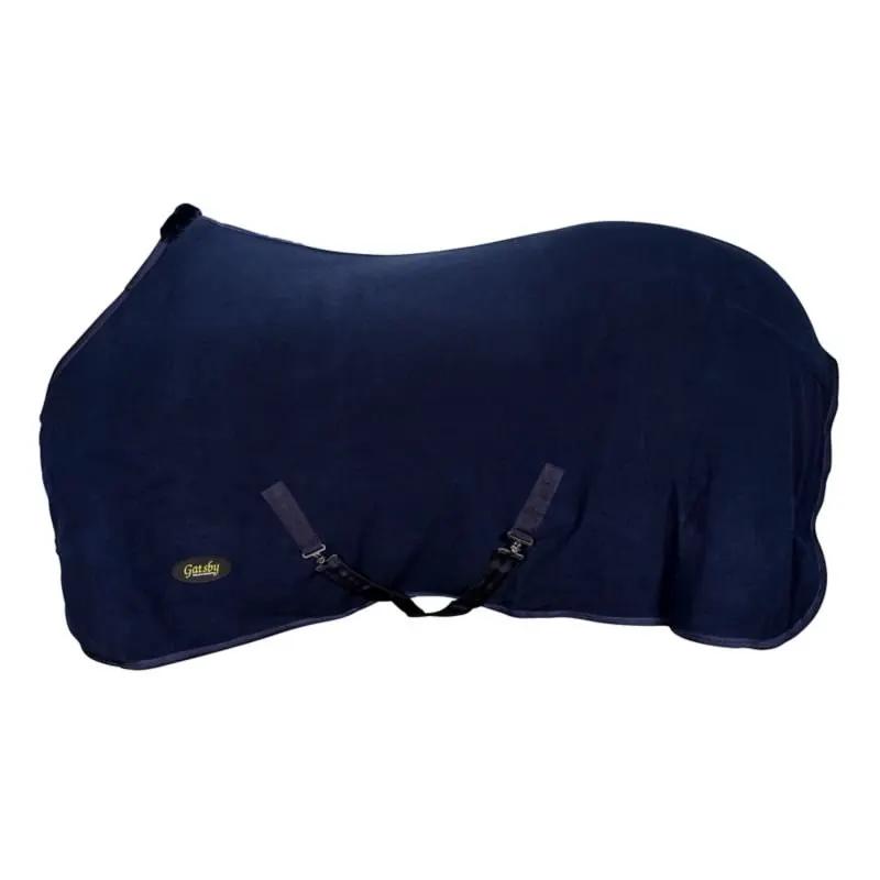 Gatsby Premium Fleece Dress Sheet by StateLineTack, navy fleece horse blanket with adjustable straps