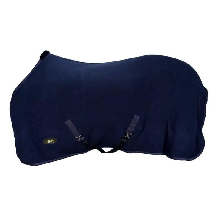 Gatsby Premium Fleece Dress Sheet by StateLineTack, navy fleece horse blanket with adjustable straps