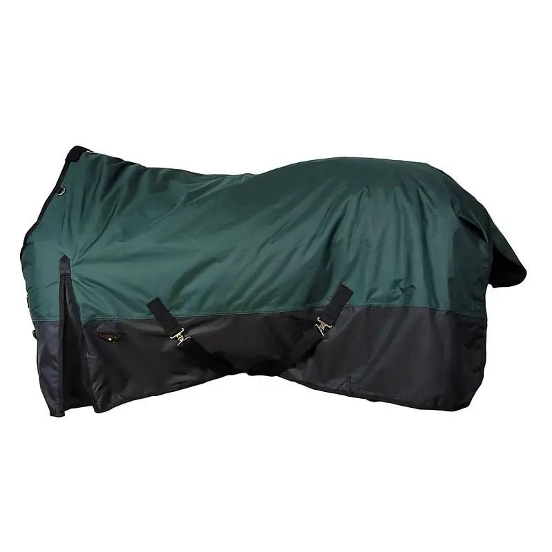 Tabelo Waterproof 1200D turnout blanket by StateLineTack in green and black with adjustable straps