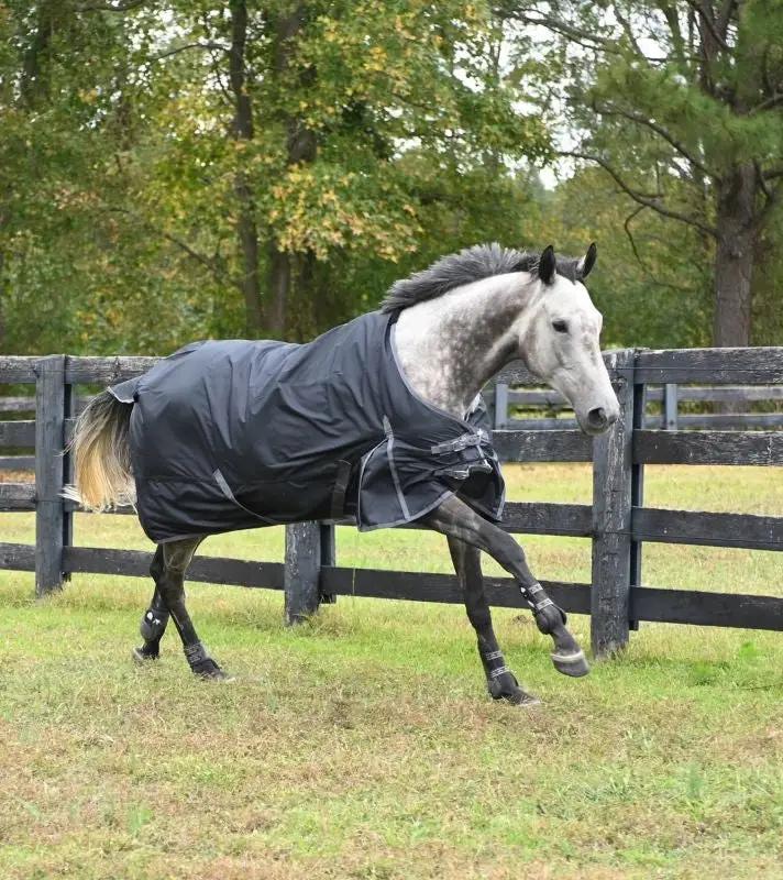 Gatsby 600D Waterproof Turnout Sheet by StateLineTack in dark gray