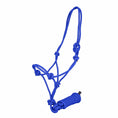 Bild in Galerie-Betrachter laden, Tabelo Draft Rope Halter with Lead, blue braided rope
