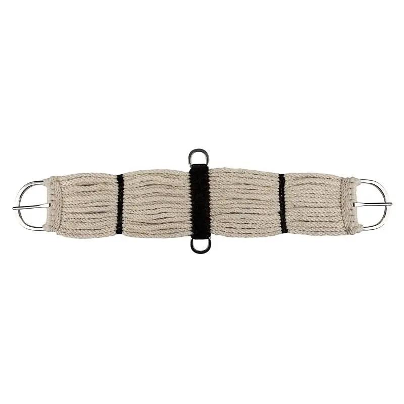 Tabelo Mohair Cinch Wrapped Center roping cinch, natural beige with black center wrap, StateLineTack