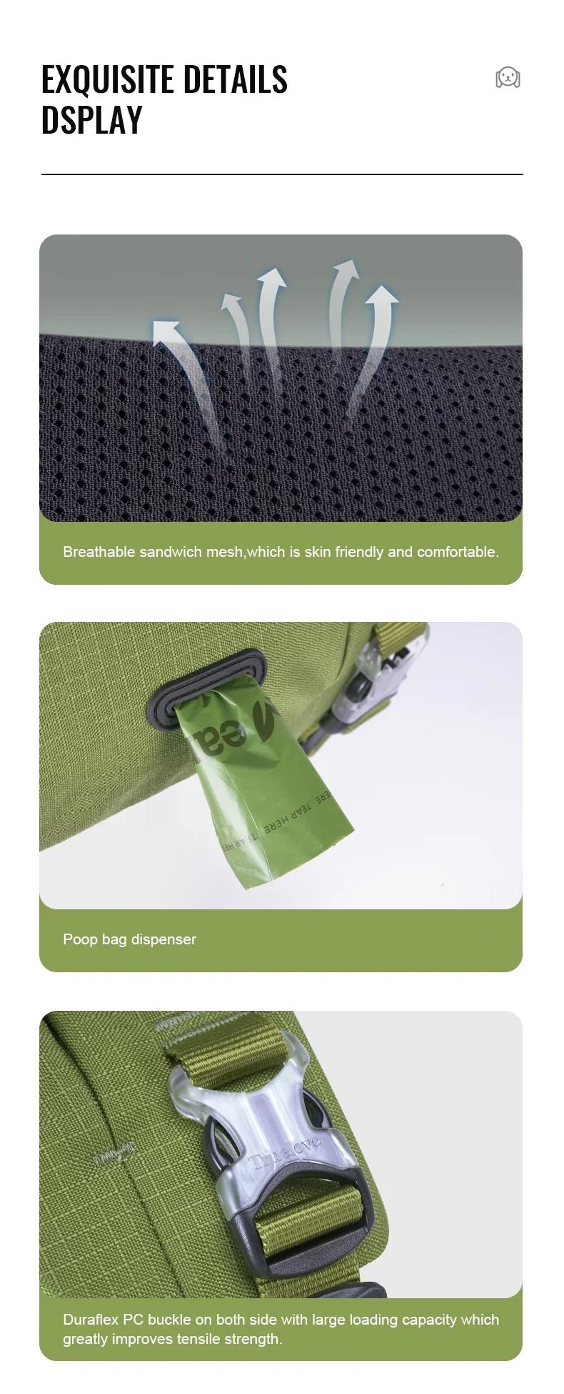 TrueLove Tactical Dog Harness with Hidden Pockets TLB2251