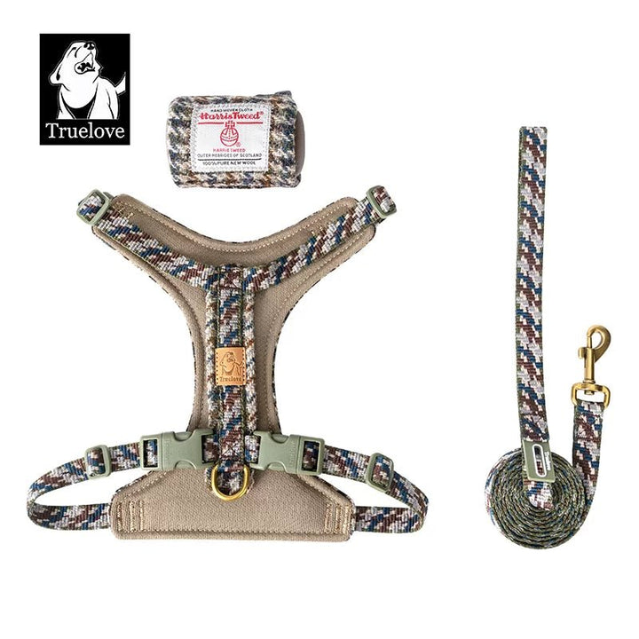 TrueLove Harris Tweed Dog Harness, Leash &amp; Poop Bag Set TLH2912