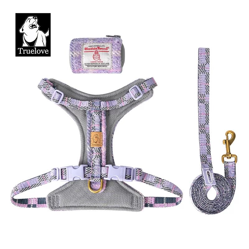 TrueLove Harris Tweed Dog Harness, Leash &amp; Poop Bag Set TLH2912