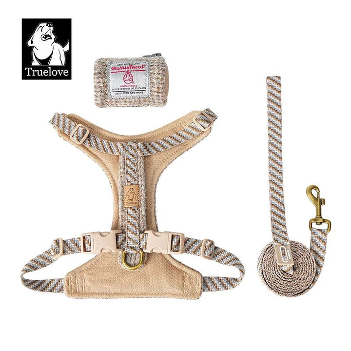 TrueLove Harris Tweed Dog Harness, Leash &amp; Poop Bag Set TLH2912