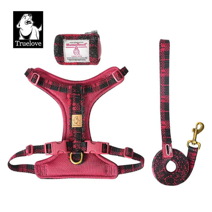 TrueLove Harris Tweed Dog Harness, Leash &amp; Poop Bag Set TLH2912