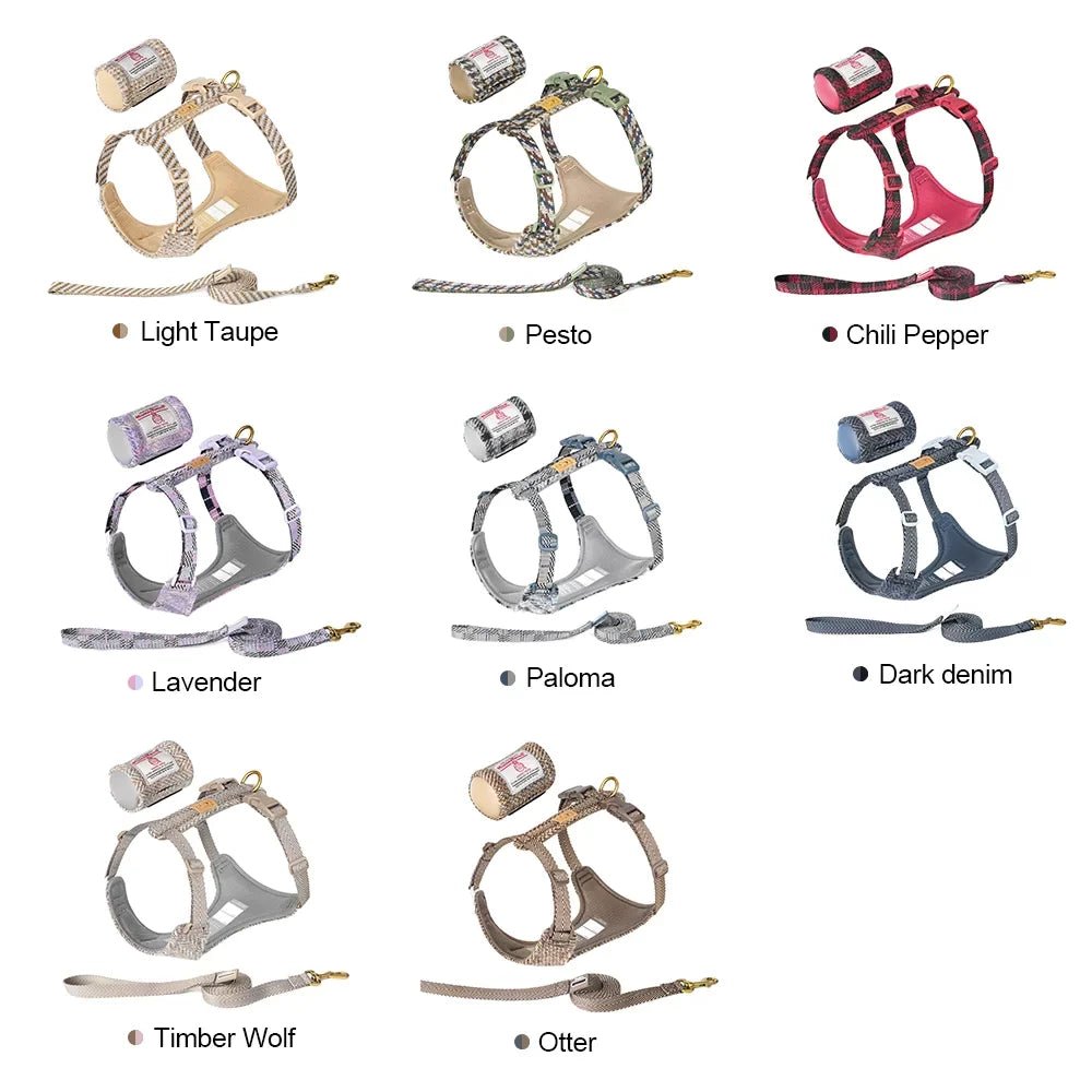 TrueLove Harris Tweed Dog Harness, Leash &amp; Poop Bag Set TLH2912