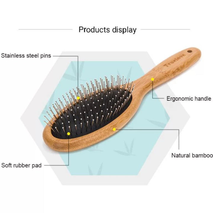 TrueLove Bamboo Pin Brush for Dogs &amp; Cats TLK19131