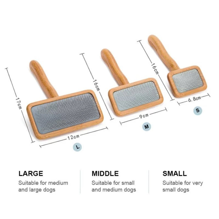 TrueLove Bamboo Slicker Brush for Dogs &amp; Cats TLK20131 – dimensions