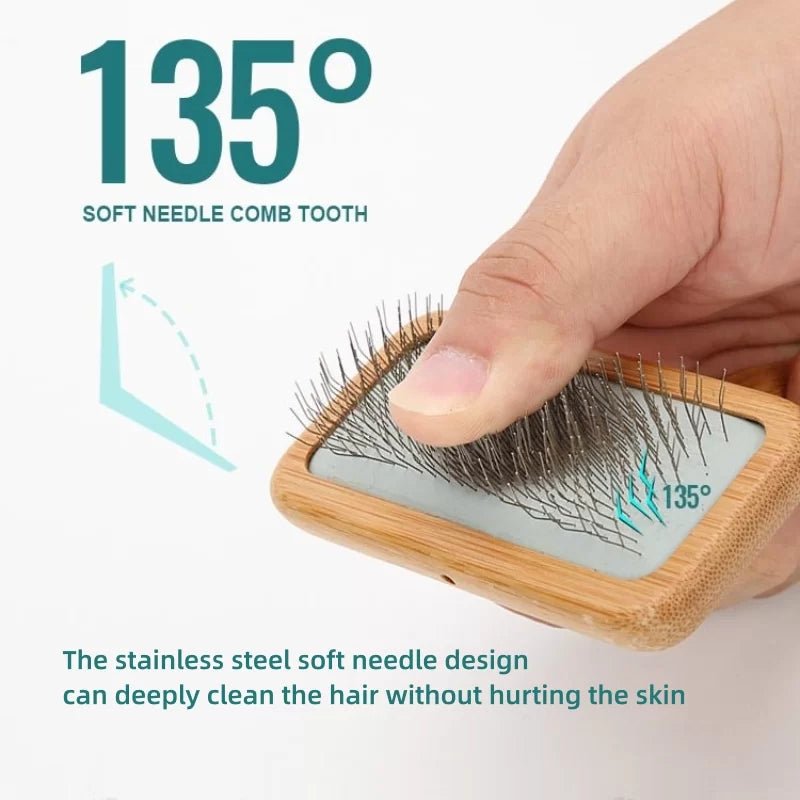 TrueLove Bamboo Slicker Brush for Dogs &amp; Cats TLK20131