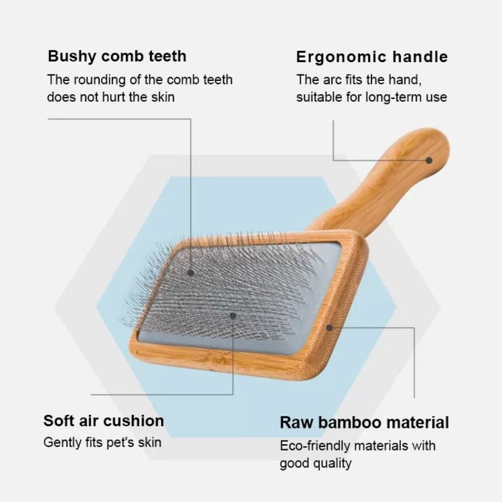 TrueLove Bamboo Slicker Brush for Dogs &amp; Cats TLK20131