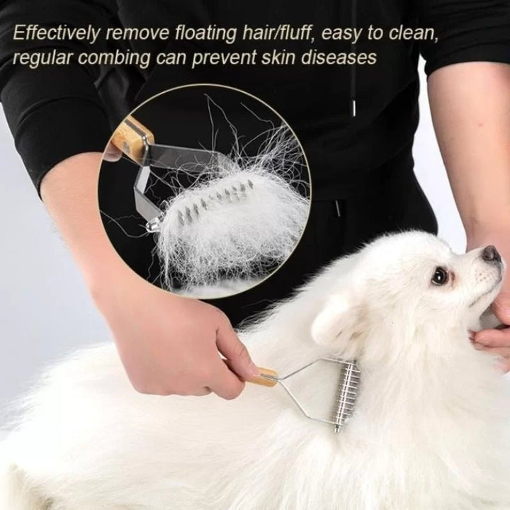 TrueLove Bamboo Undercoat Rake for Dogs &amp; Cats TLK25131