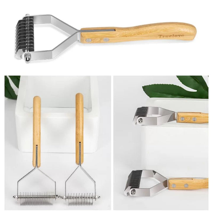 TrueLove Bamboo Undercoat Rake for Dogs &amp; Cats TLK25131