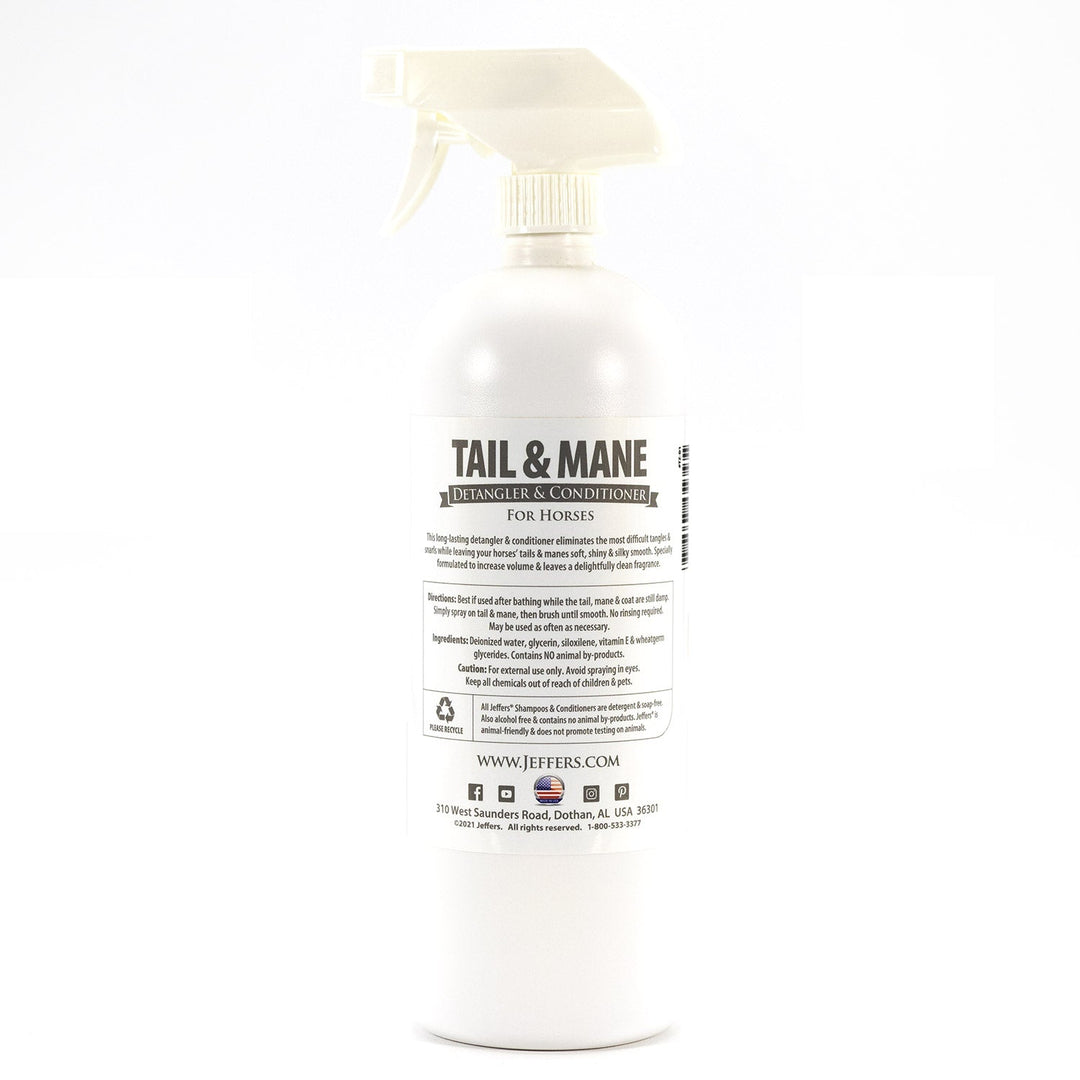 Jeffers Equine Mane and Tail Detangler and Conditioner Spray