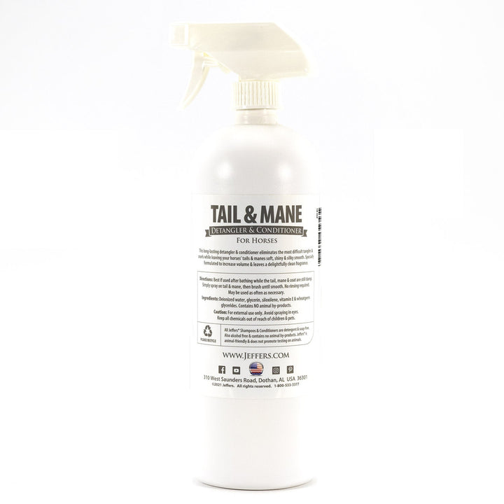 Jeffers Equine Mane and Tail Detangler and Conditioner Spray