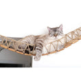 Gallery viewerに画像を読み込む, Cat Wall Bridge and Shelf Set by Catastrophic Creations, natural wood planks with rope bridge for cats
