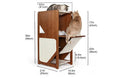Charger l'image dans la visionneuse de la galerie, The Overlook bamboo cat tree, brown cat condo with two cats on multi-level shelves and a ramp.

