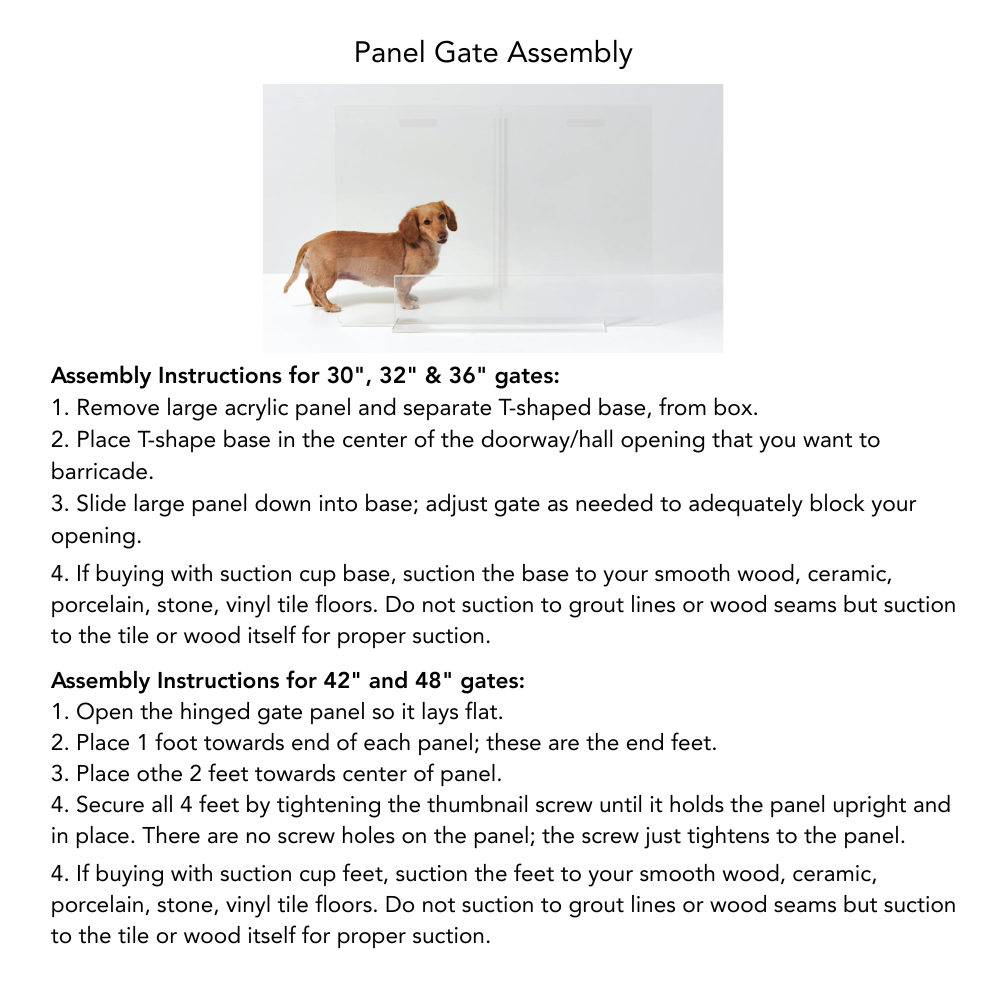 Hiddin Clear Acrylic Panel Pet Gate – Freestanding, 24 in High