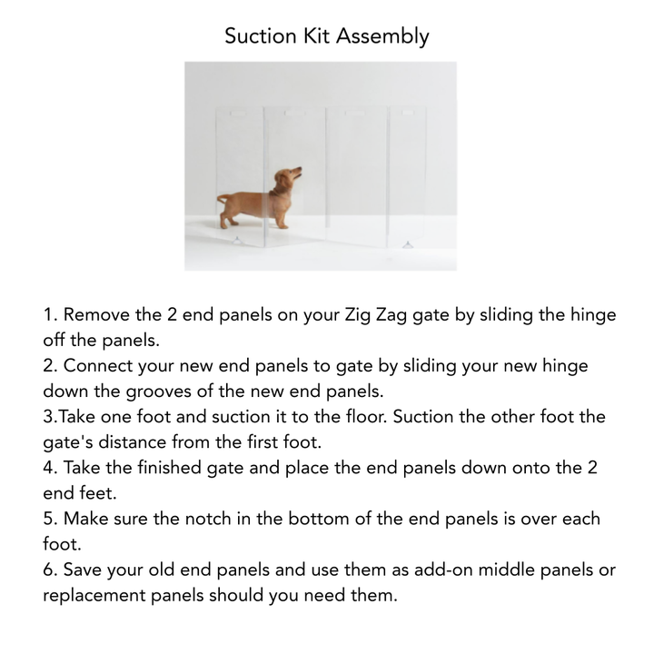 Hiddin Zig Zag Gate Suction Cup Kit