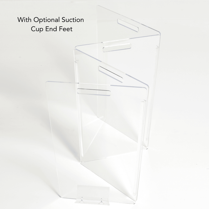 Hiddin Low Clear Acrylic Zig Zag Pet Gate – Freestanding, 24 in High
