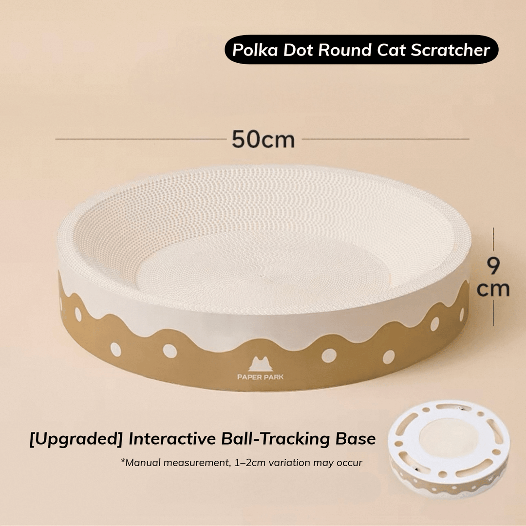 Paper Park Round Cat Scratcher Bed – with dimensions