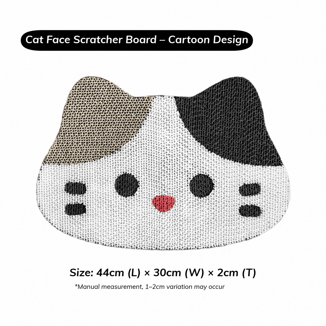 Paper Park Cat Face Cat Scratcher – with dimensions