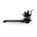 Load image into Gallery viewer, Cat Plant Stand for Wall by Catastrophic Creations; black wall-mounted cat shelf with planter
