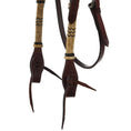 Load image into Gallery viewer, WD Tack Rawhide Browband Headstall Brown 5/8 Stainless Rope Tooling by Mayatex
