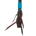 Load image into Gallery viewer, WD Tack Turquoise Dyed Rawhide Rope Tooled Single Ear Headstall by Mayatex
