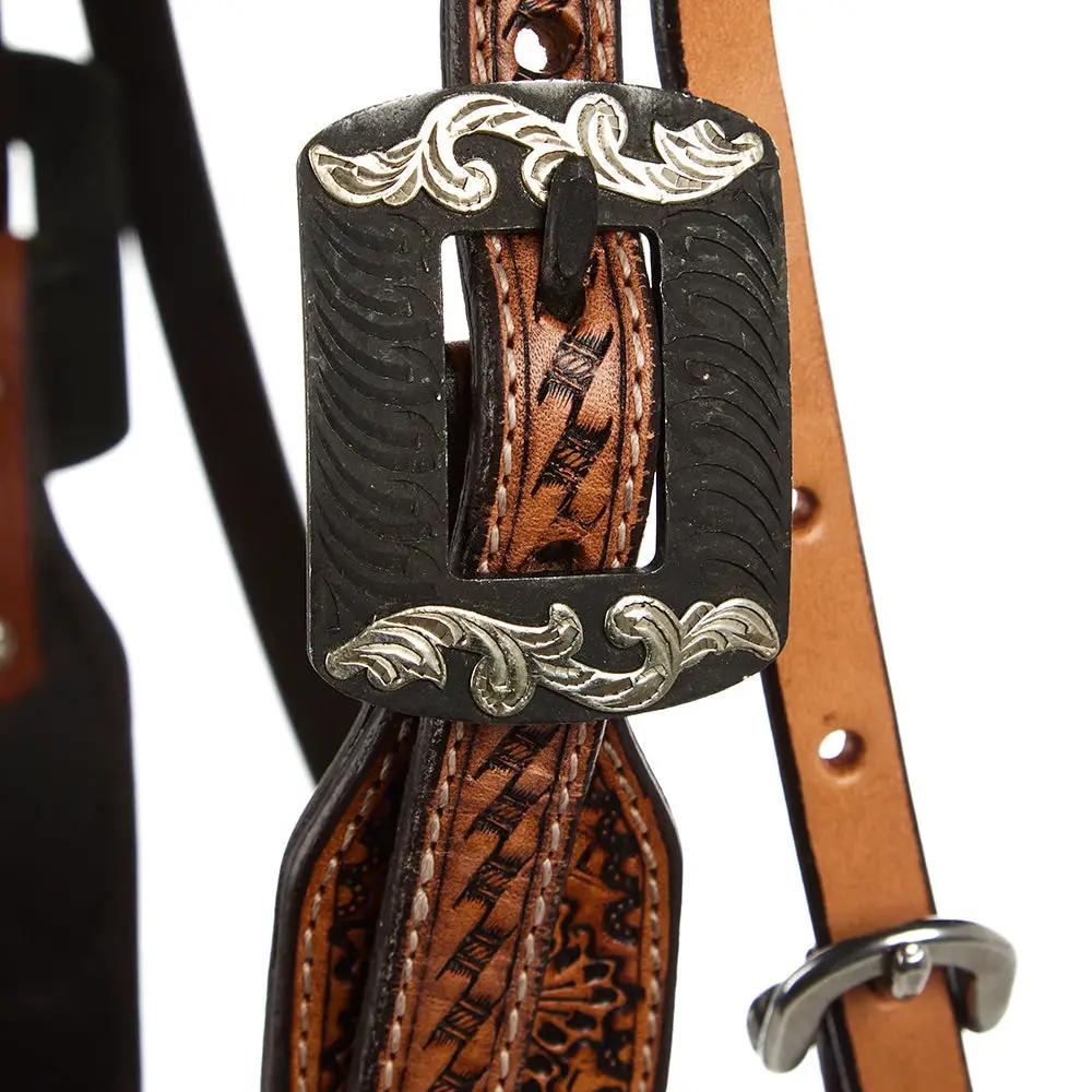 WD Tack Turquoise Rust Beadwork Browband Headstall - Aztec Accents by Mayatex